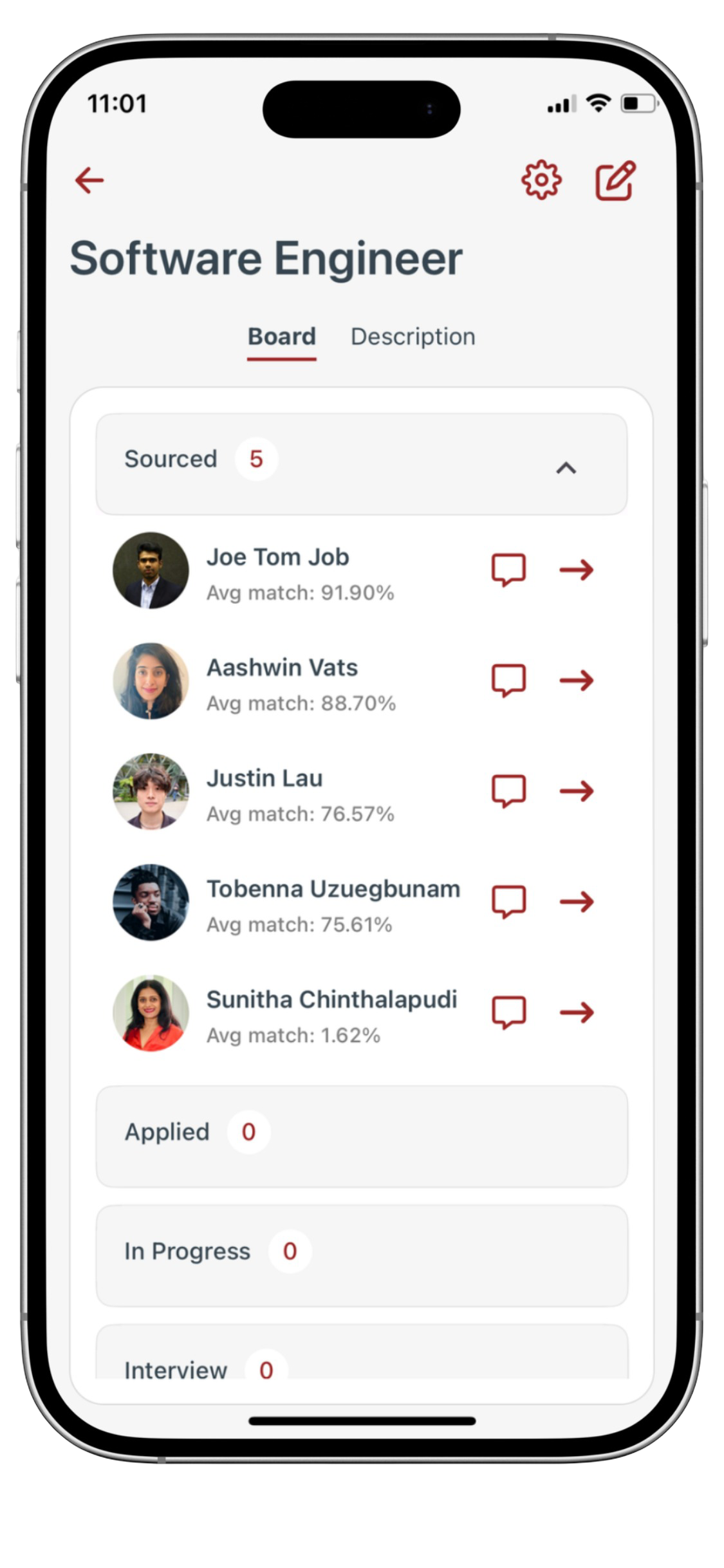 Mobile app 2 Section